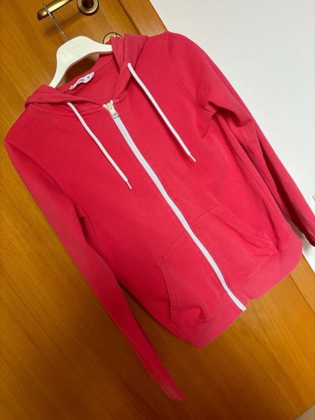 Felpa rosa con zip