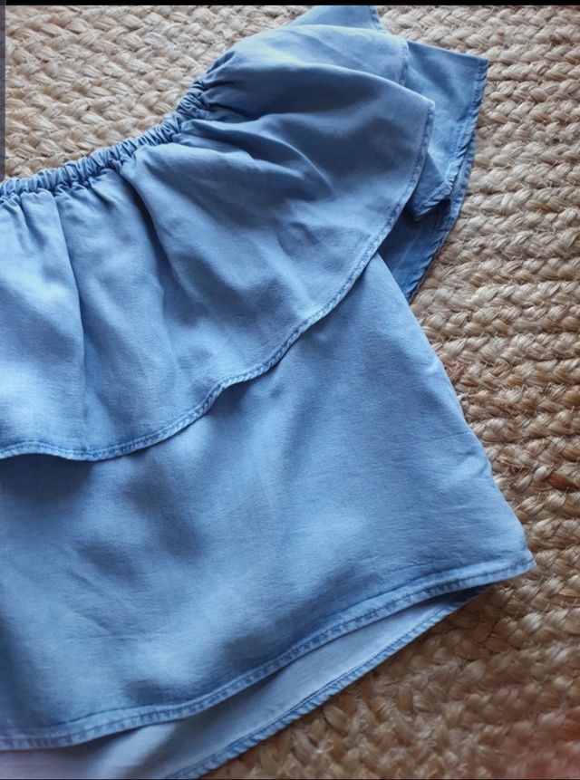 Blusa volantes mujer.