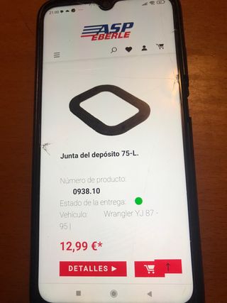 Junta del deposito 75L jeep