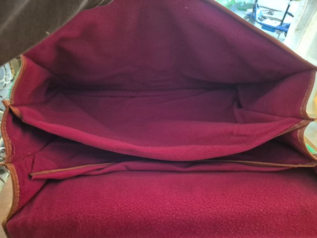 Borsa da Viaggio Vintage Bordeaux e Verde Feltro