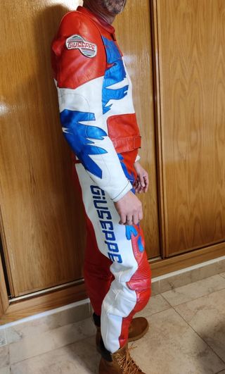 CHOLLO REBAJADO!! Traje moto cuero Giussepe piel