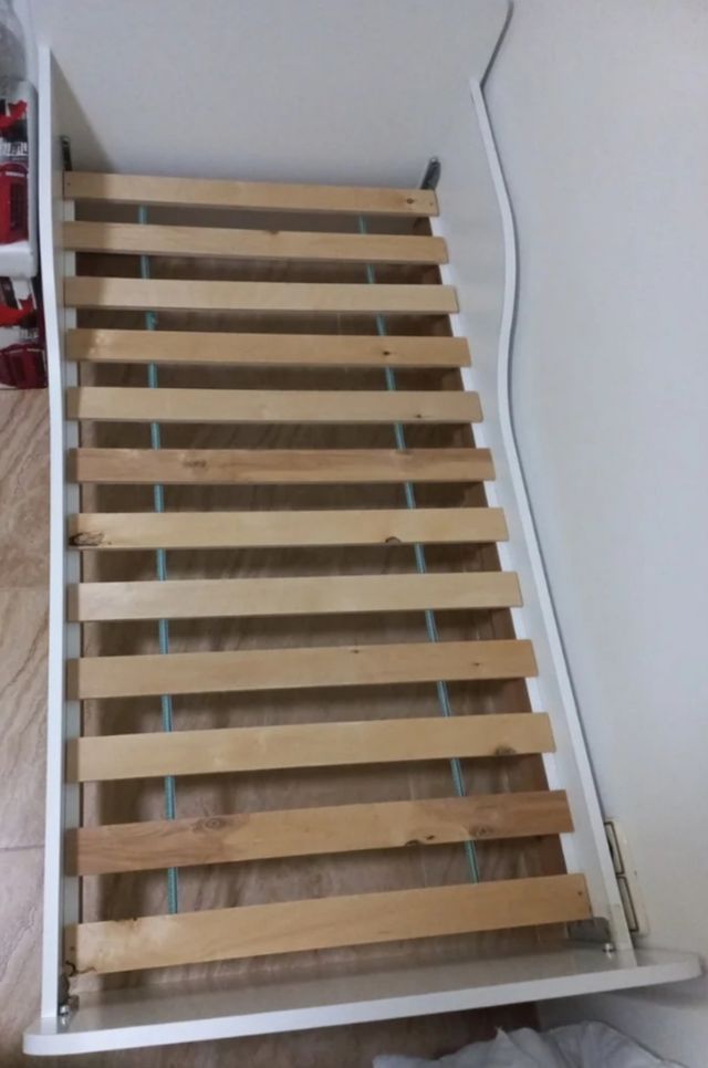 Cama infantil blanca 140x70