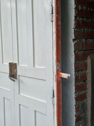 Puerta doble de madera vintage