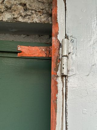 Puerta doble de madera vintage