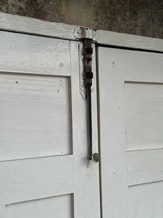 Puerta doble de madera vintage