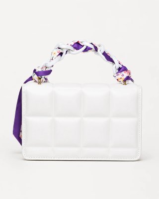 Bolso blanco acolchado