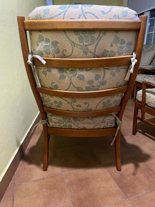 Butacas salón - Marrón y con detalles en verde