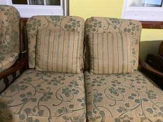 Butacas salón - Marrón y con detalles en verde