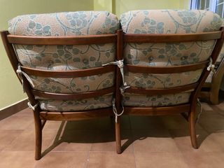 Butacas salón - Marrón y con detalles en verde