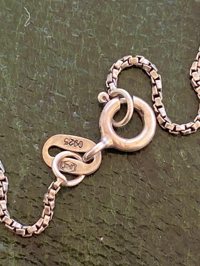 Bellísimo collar vintage plara 925 y brillantes