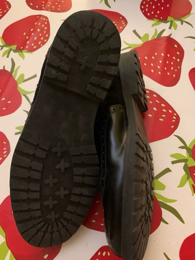 Botines negros sin cordones - talla 37 EU