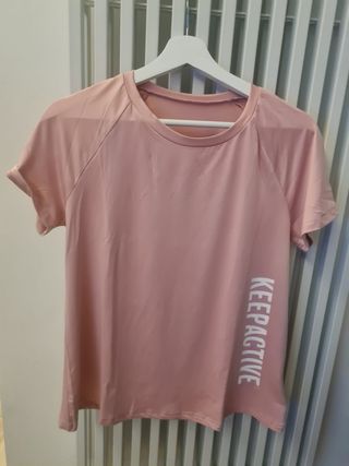 Maglia fitness rosa nuova