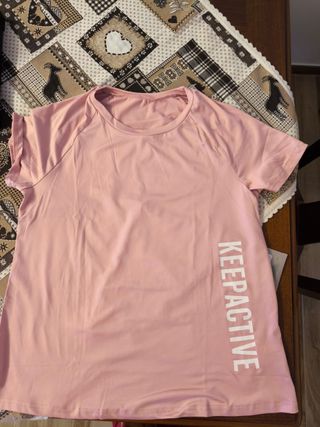 Maglia fitness rosa nuova
