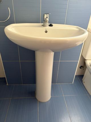 Lavabo Roca pedestal blanco