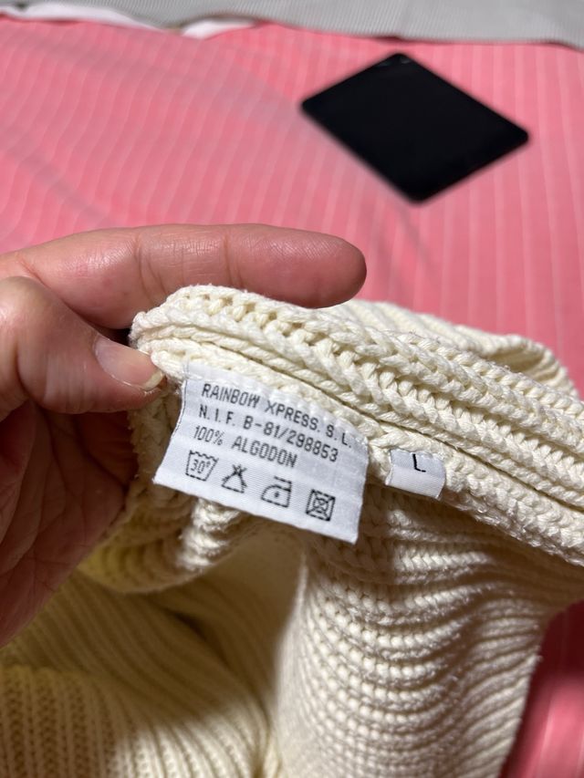 Jersey cuello vuelto 100% algodon