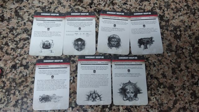 Warhammer 40k datacards Blood Angels