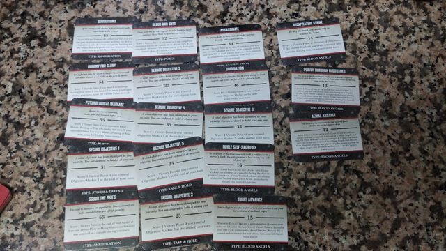 Warhammer 40k datacards Blood Angels