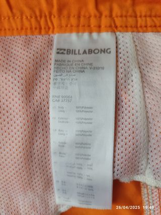 Bañador Billabong naranja-teal