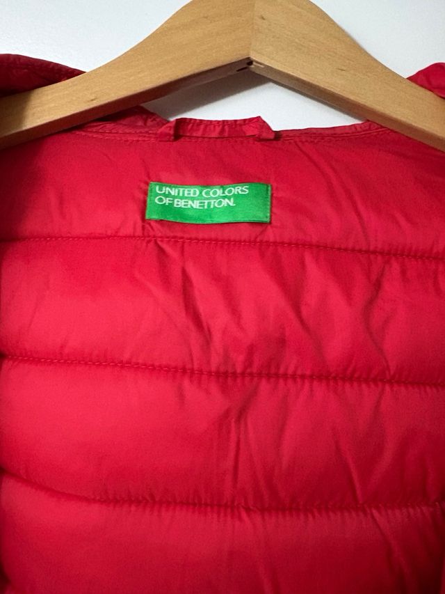 Piumino rosso Benetton bimbo 8/9 anni