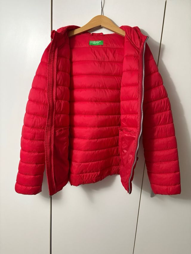 Piumino rosso Benetton bimbo 8/9 anni