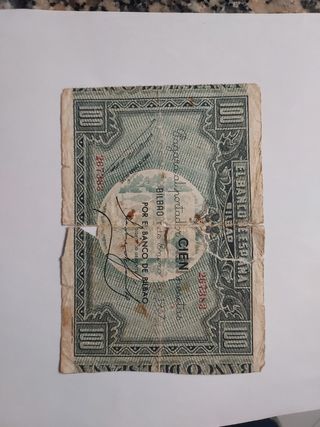 ANTIGUO BILLETE DE 100 PESETAS 1937