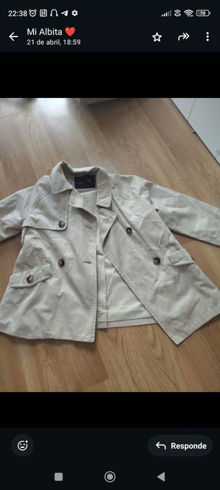 Abrigos Zara niña (13-14) - Rosa y Beige