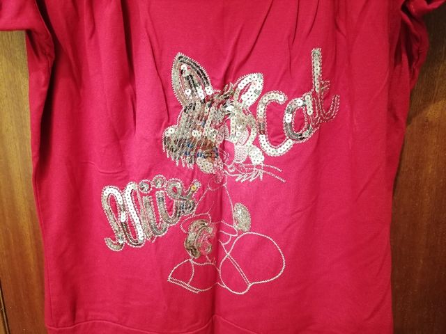 Camiseta roja Miss Cat talla S