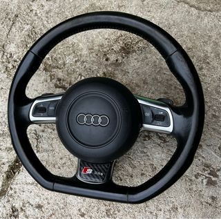 Volante Audi S-Line achatado multifuncion levas