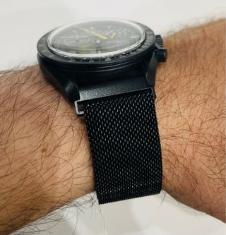 Correa Milanesa negra Omega x Swatch 