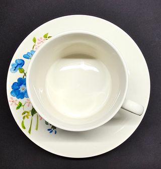 Set Tazzine e piattino dipinti a mano