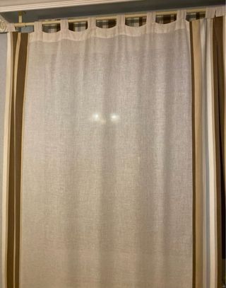 Cortinas , barra y faldon.