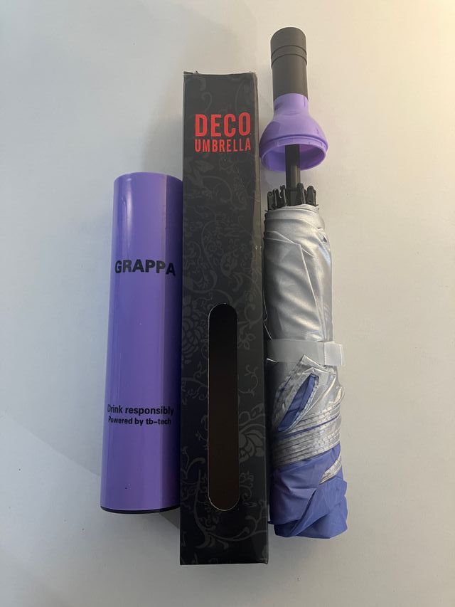 Ombrello a forma di bottiglia di Grappa - Viola