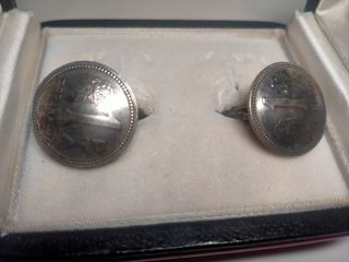 GEMELOS ANTIGUOS PLATA 1 PESETA ESPAÑA'82. VINTAGE