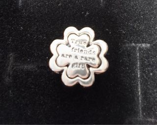 Pandora bracciale a cuore 2 clip cuore 2 charm vetro di murano 1 charm quadrifoglio verde