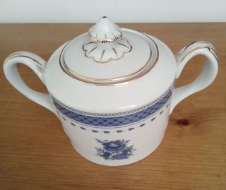 Açucareiro Vista Alegre - Azul e Branco