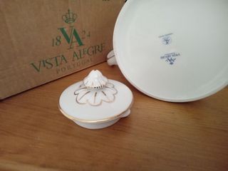 Açucareiro Vista Alegre - Azul e Branco