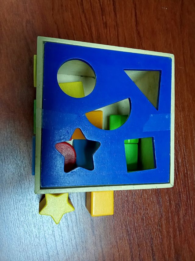 Juguete piezas madera para bebés