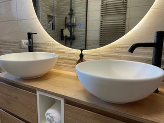 Mobile bagno 2 lavabi legno bianco