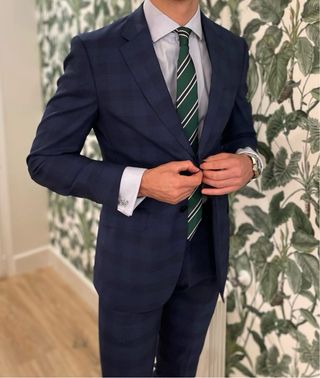 Traje chaqueta slim fit de cuadritos Cortefiel