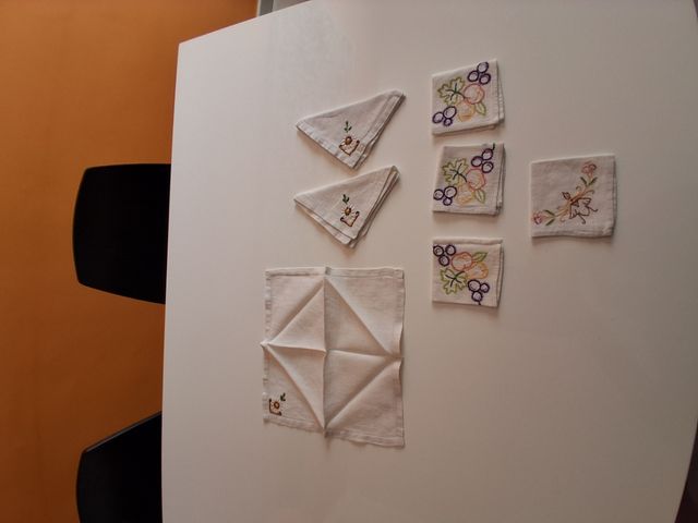 Tovaglioli  con ricami  