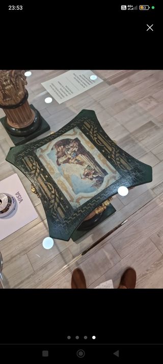 MESA DE CRISTAL VINTAGE