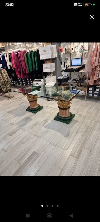 MESA DE CRISTAL VINTAGE