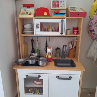 Cocinita infantil madera + accesorios