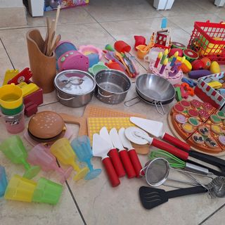Cocinita infantil madera + accesorios