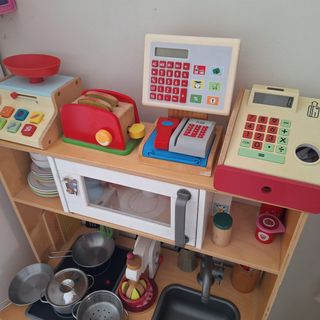 Cocinita infantil madera + accesorios