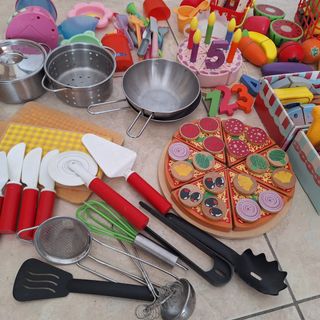 Cocinita infantil madera + accesorios
