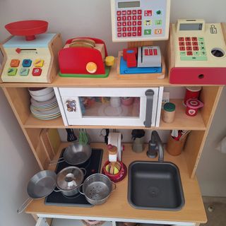 Cocinita infantil madera + accesorios
