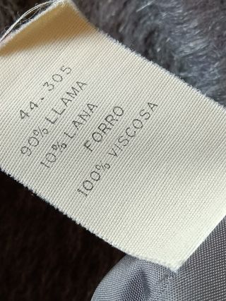 Abrigo mujer alpaca talla 44