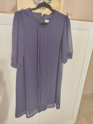 Vestido morado fiesta.