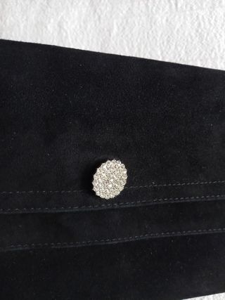 Bolso clutch negro terciopelo